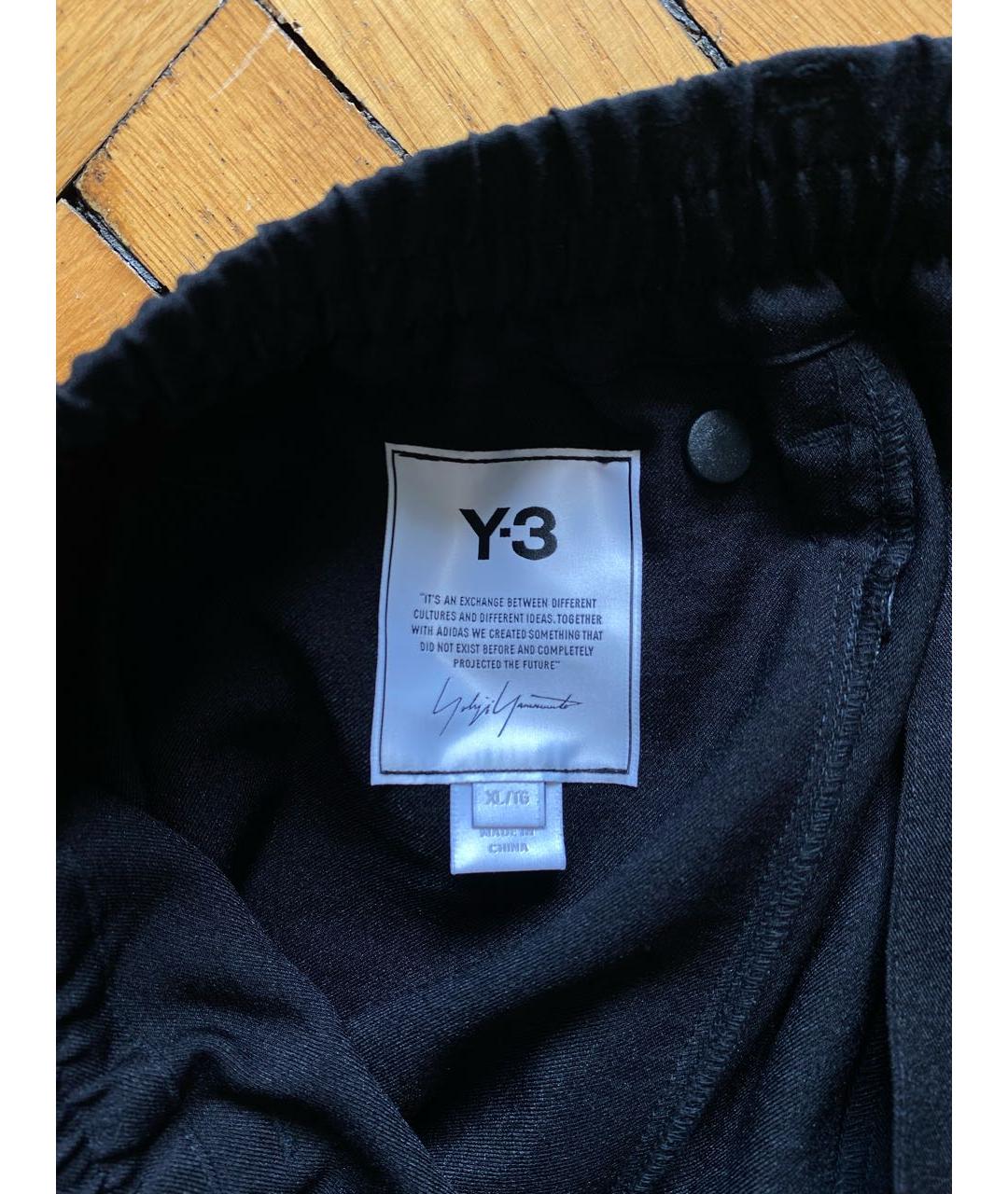 Y-3 Черные полиэстеровые повседневные брюки, фото 5