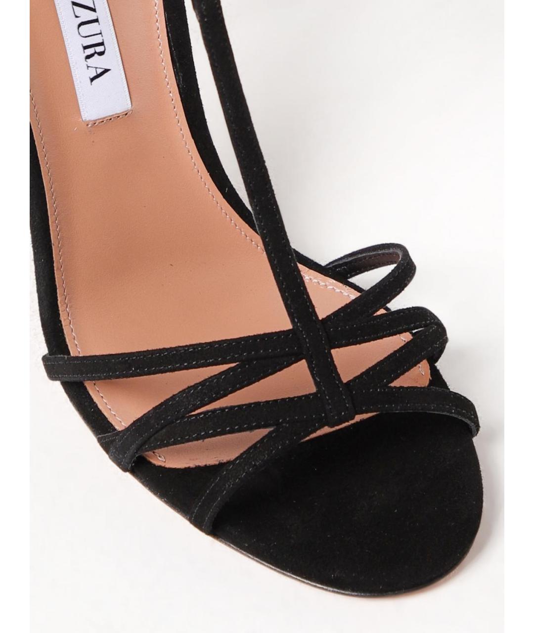 AQUAZZURA Черные босоножки, фото 4