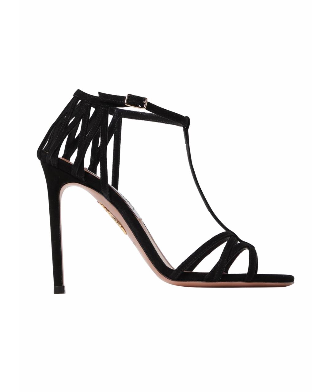 AQUAZZURA Черные босоножки, фото 1