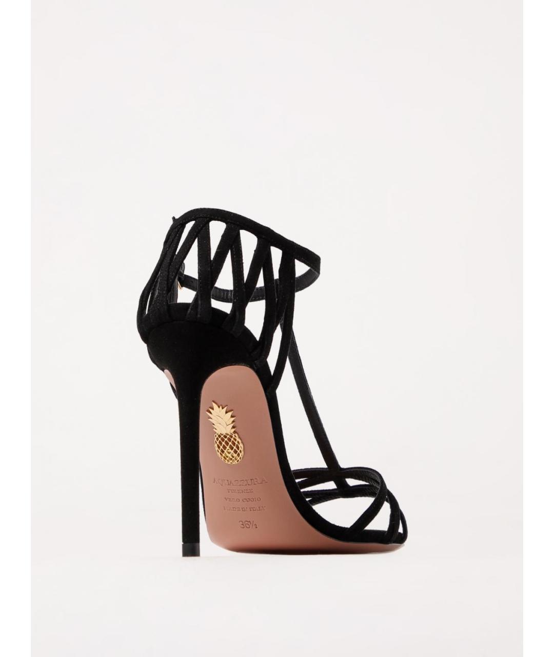 AQUAZZURA Черные босоножки, фото 3