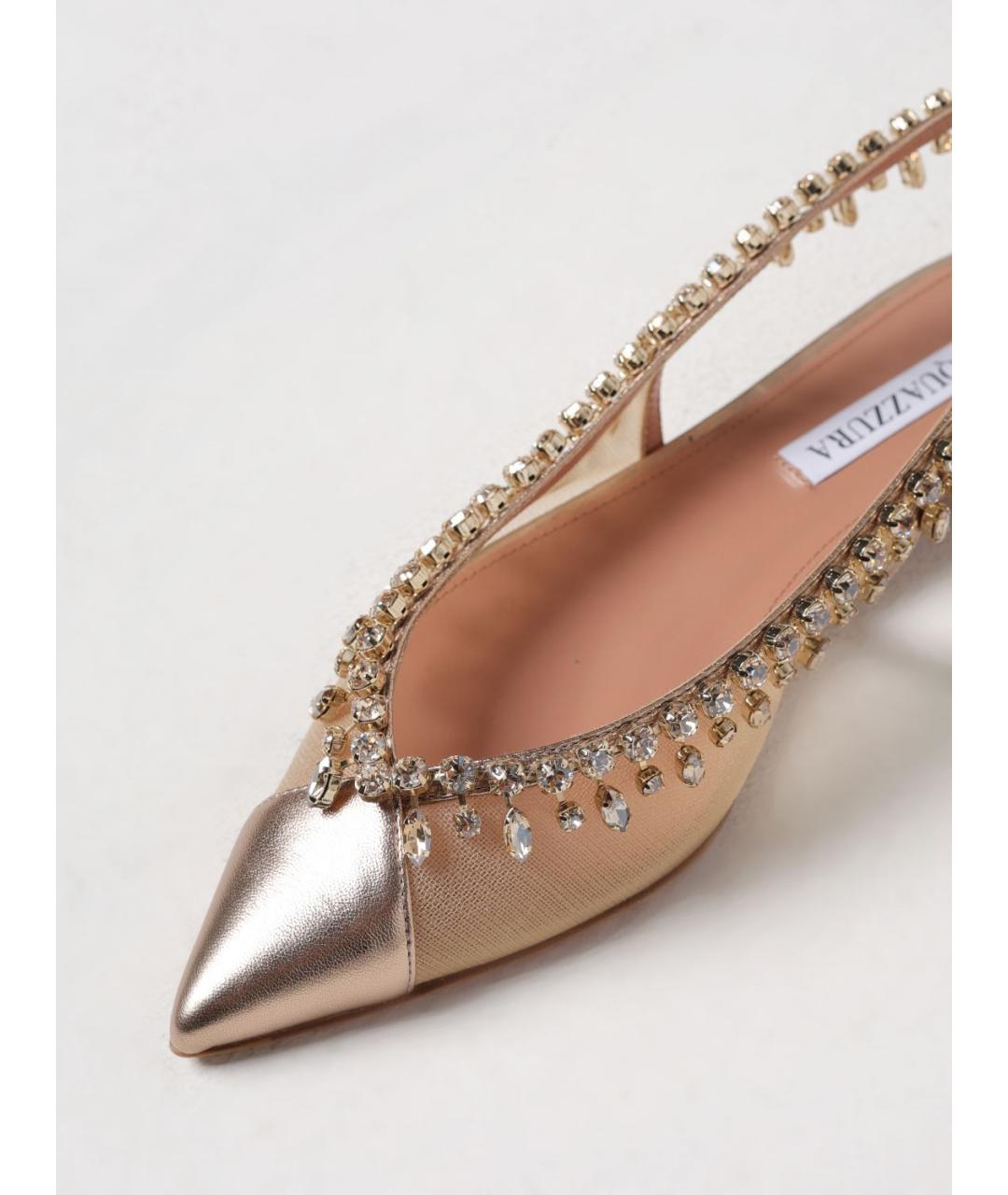 AQUAZZURA Розовые синтетические балетки, фото 4