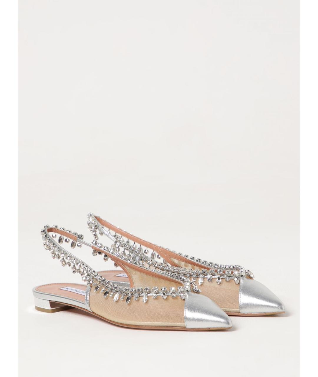 AQUAZZURA Бежевые балетки, фото 2