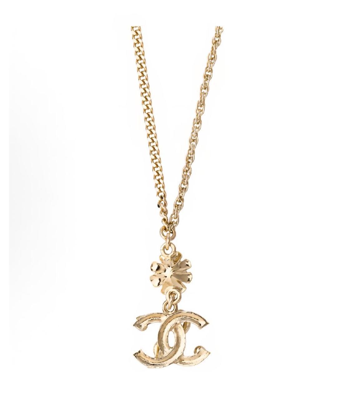 CHANEL Золотая металлическая подвеска, фото 2