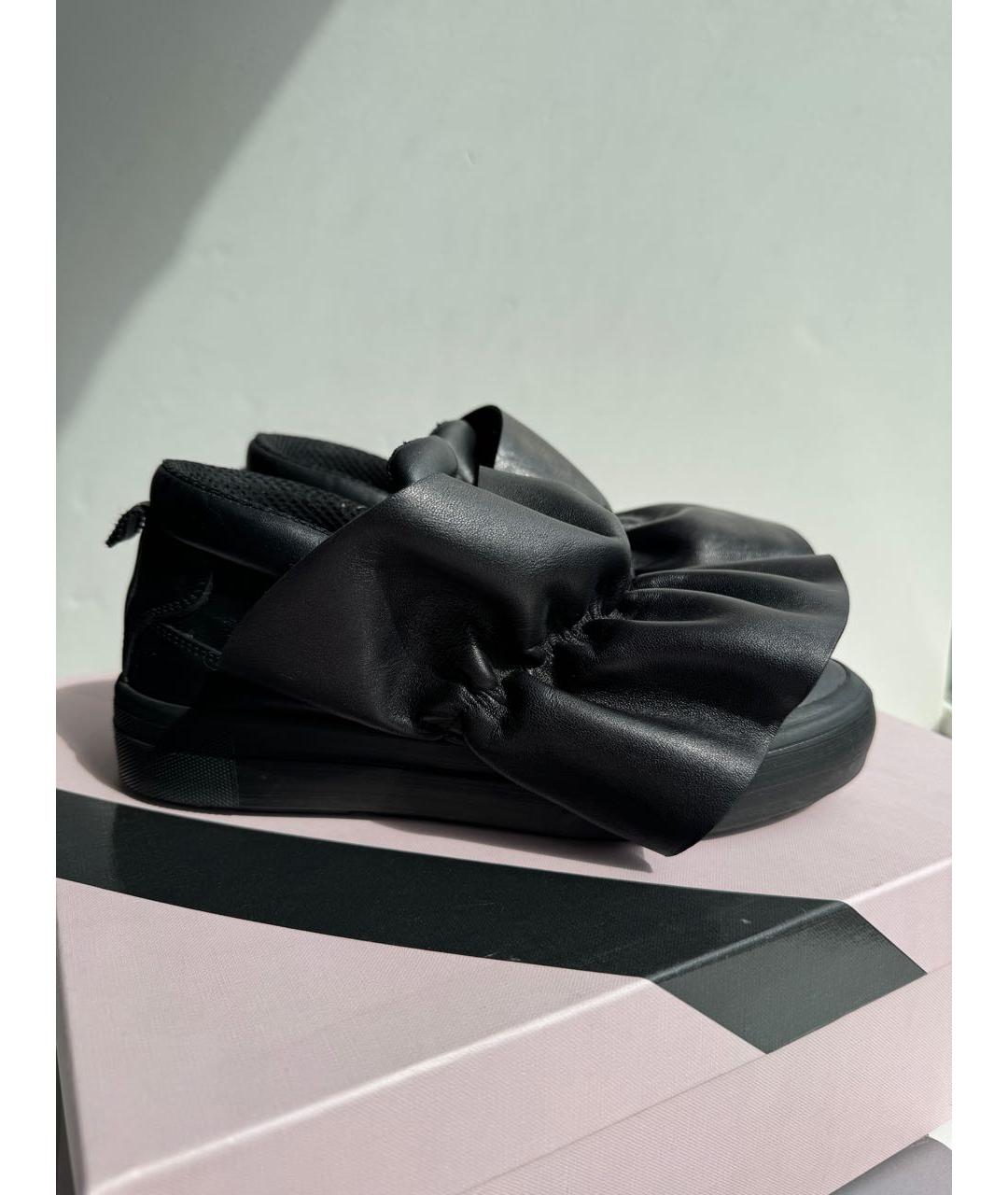 MSGM Черные кожаные слипоны, фото 3