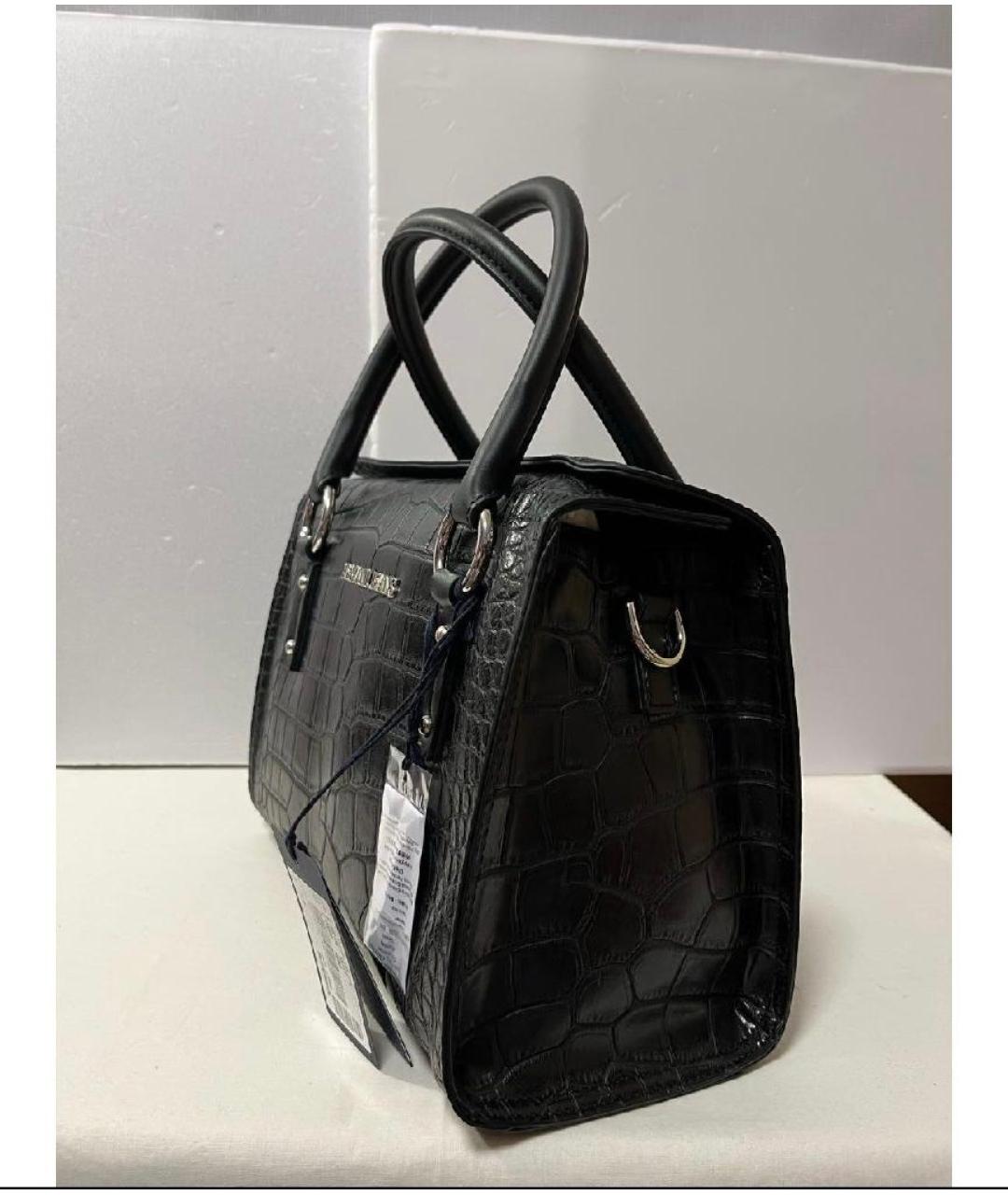 ARMANI JEANS Черная сумка тоут из искусственной кожи, фото 2