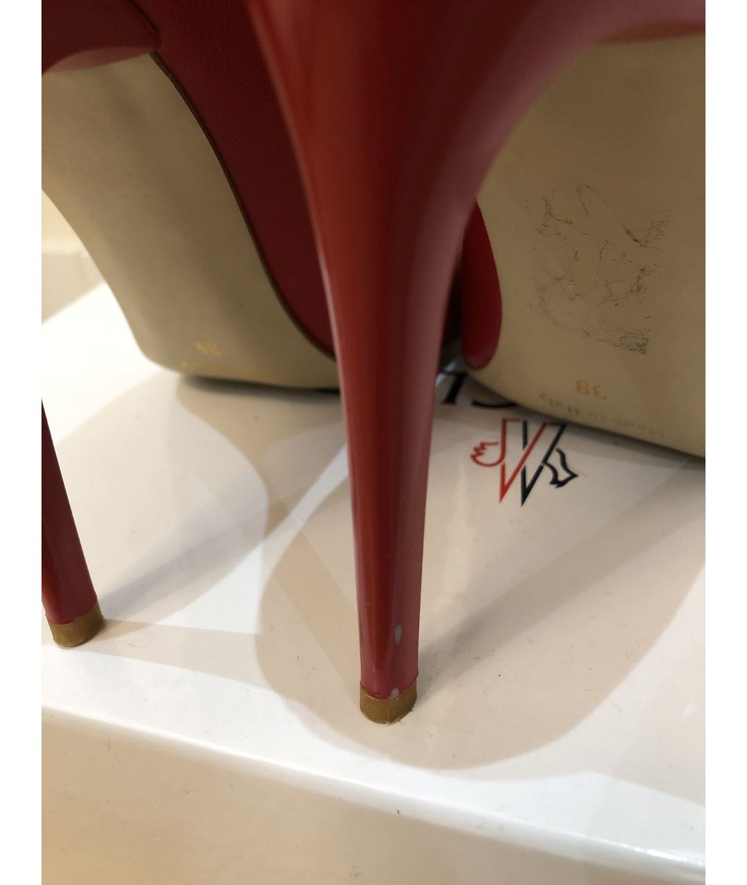 SISLEY - PARIS Красные кожаные туфли, фото 5