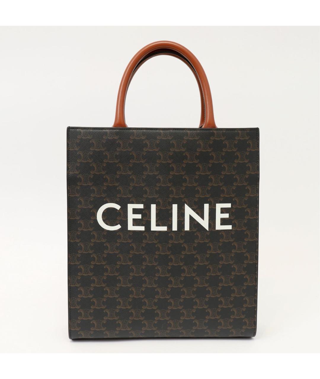 CELINE Коричневая сумка с короткими ручками, фото 7