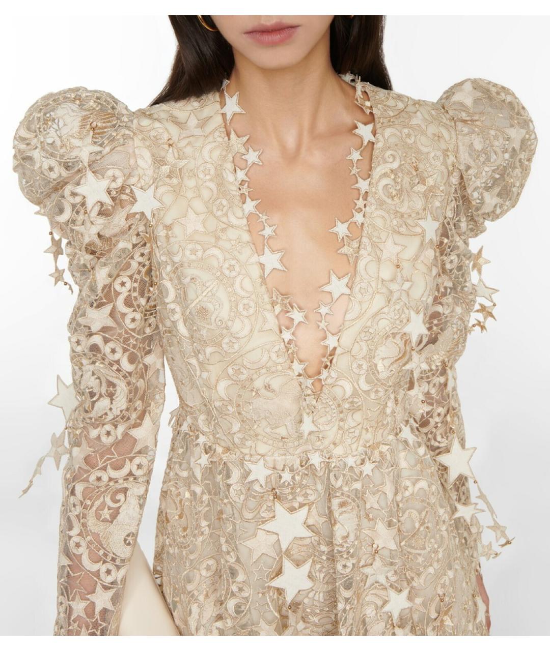 ZIMMERMANN Золотое коктейльное платье, фото 4