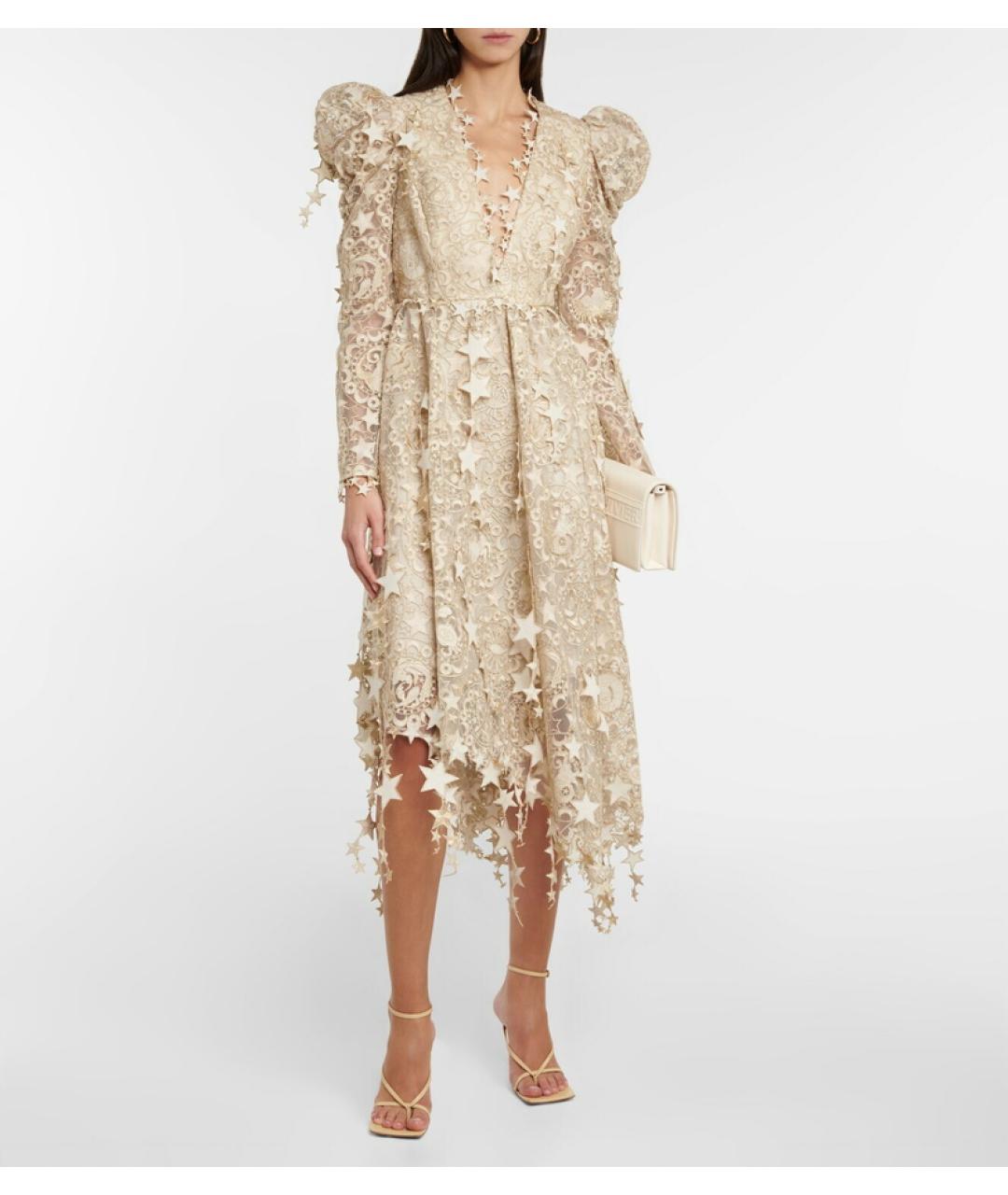 ZIMMERMANN Золотое коктейльное платье, фото 2