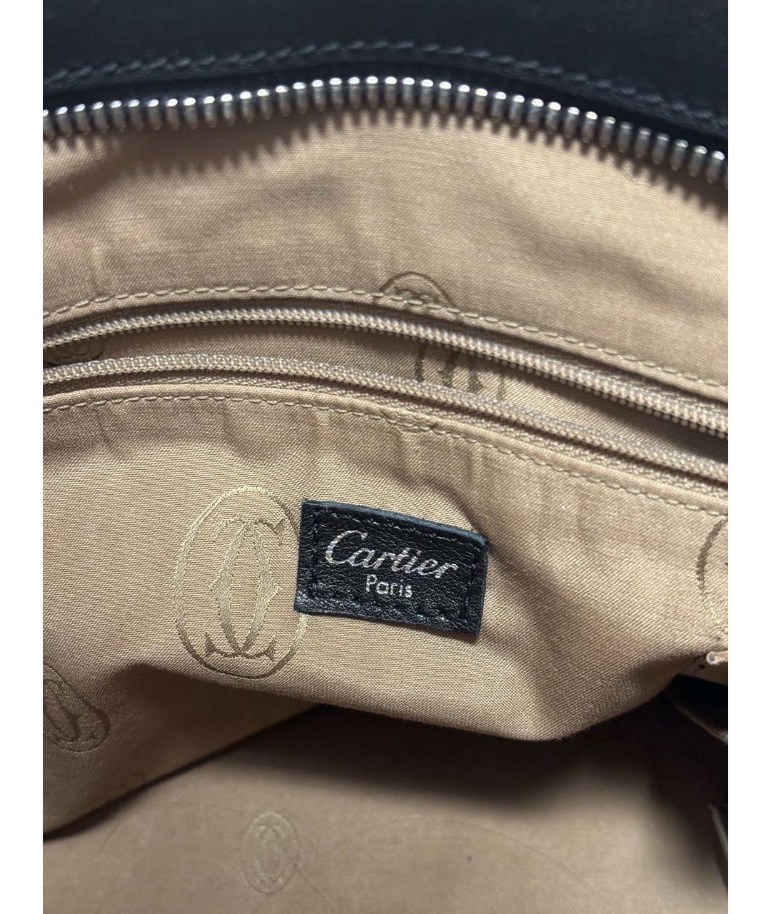 CARTIER Черная кожаная сумка через плечо, фото 4