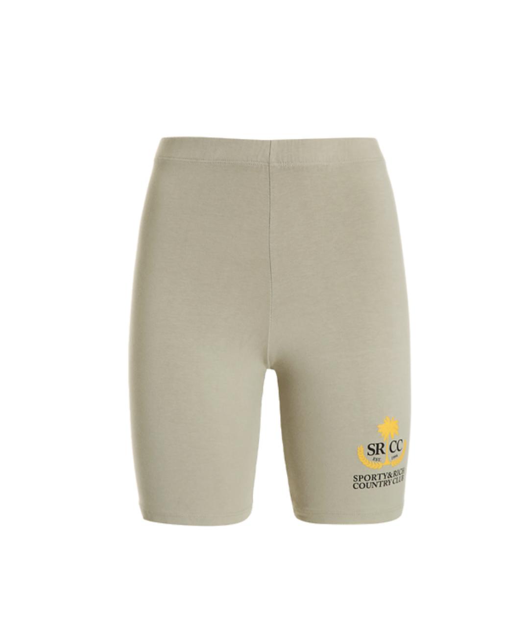 SPORTY AND RICH Хаки хлопковые леггинсы и велосипедки, фото 1