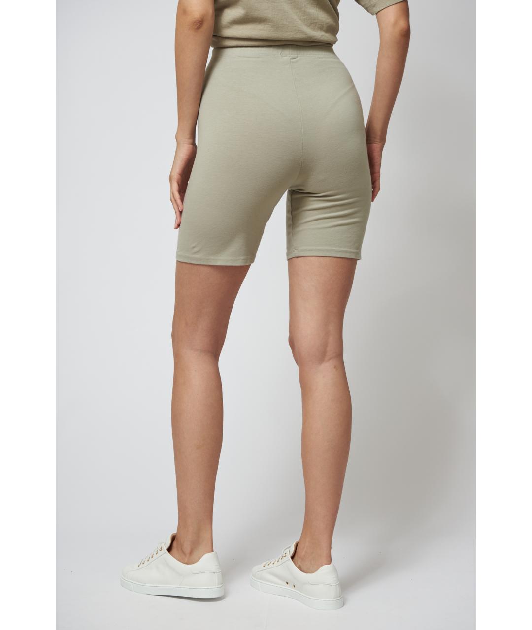SPORTY AND RICH Хаки хлопковые леггинсы и велосипедки, фото 5