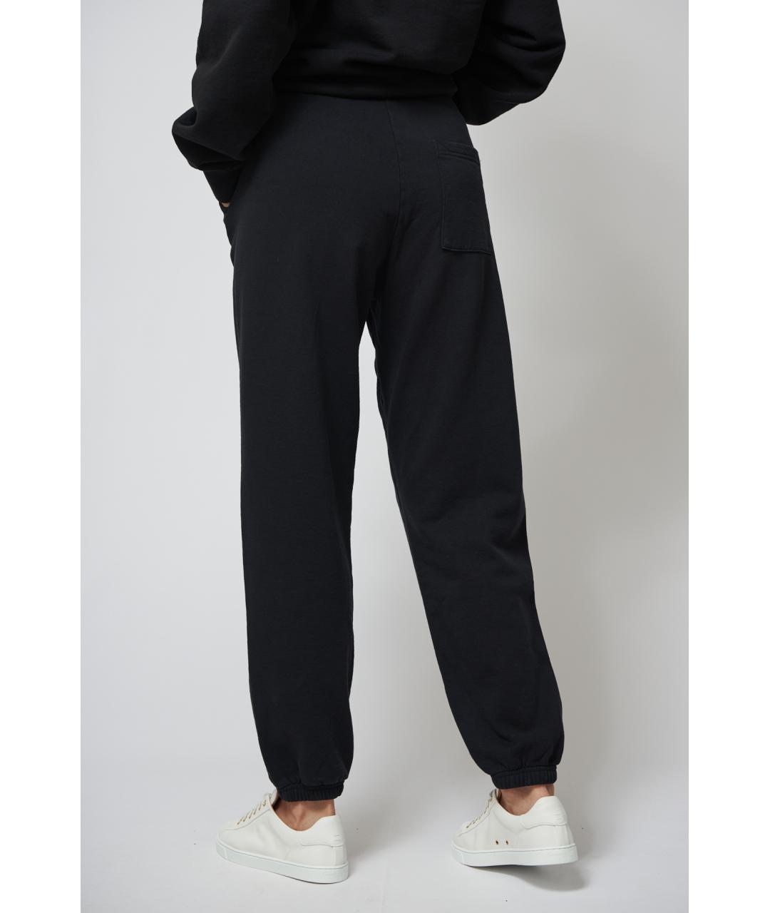 SPORTY AND RICH Черные хлопковые прямые брюки, фото 5