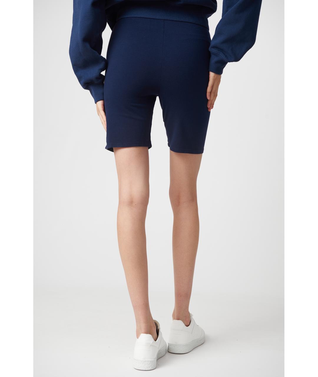 SPORTY AND RICH Темно-синие хлопковые леггинсы и велосипедки, фото 4