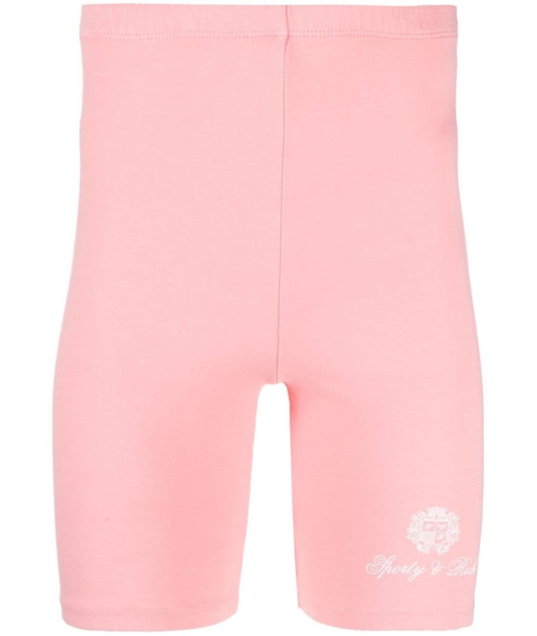 SPORTY AND RICH Розовые хлопковые леггинсы и велосипедки, фото 5