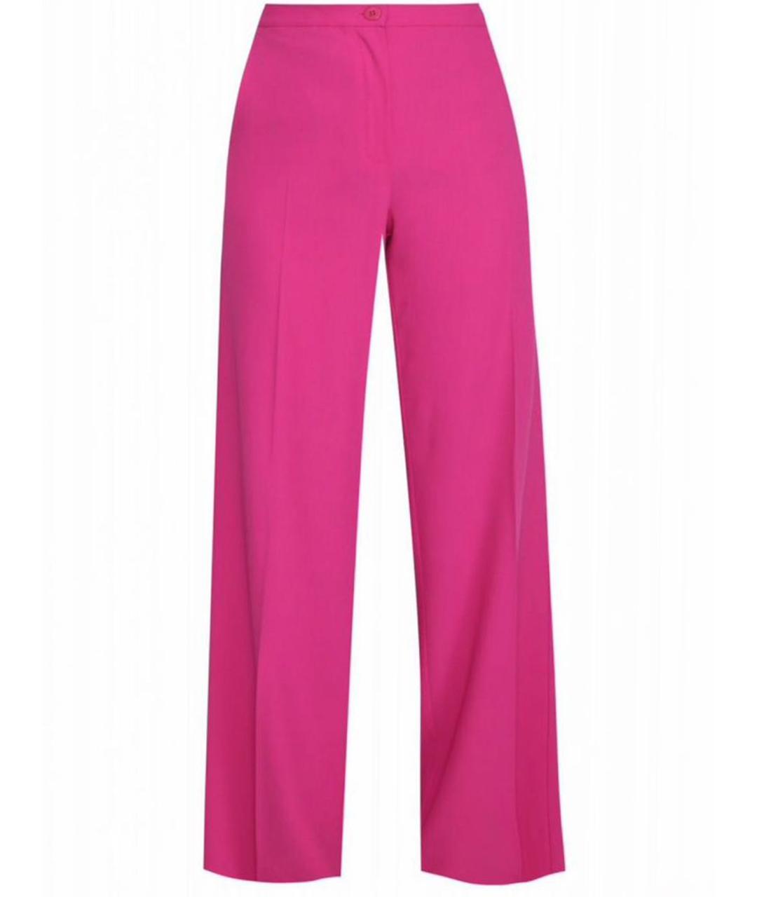 MAX MARA Розовые шерстяные брюки широкие, фото 1