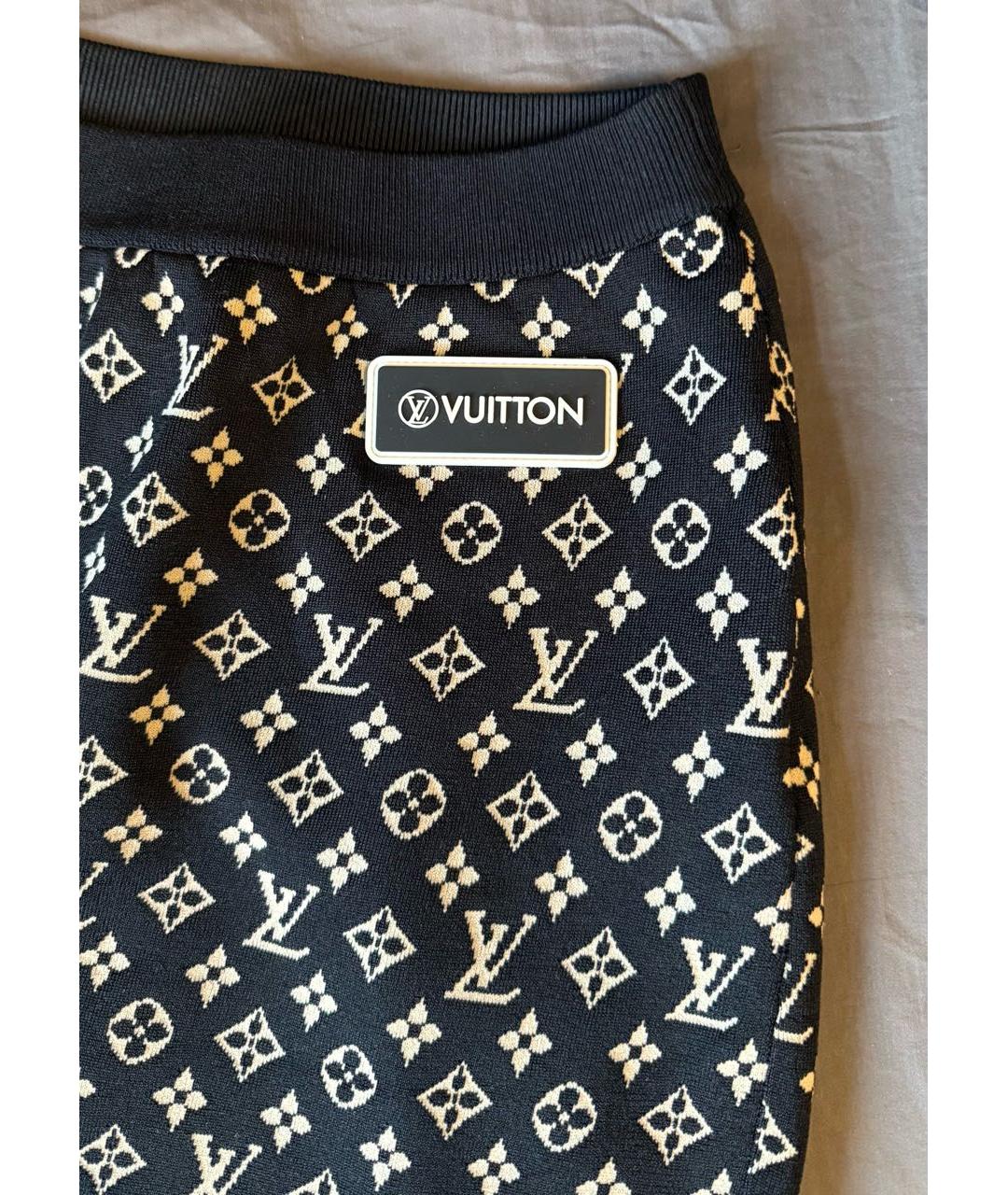 LOUIS VUITTON Черная юбка миди, фото 5