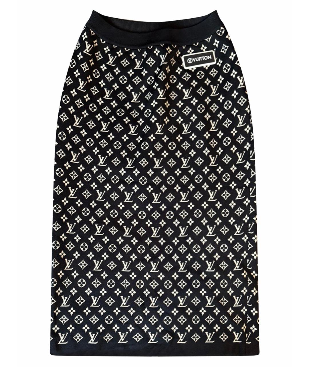 LOUIS VUITTON Черная юбка миди, фото 1