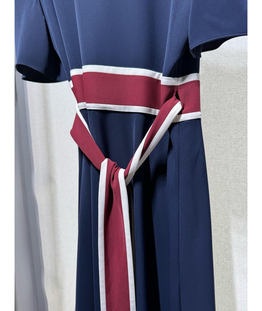 TORY BURCH Темно-синее полиэстеровое повседневное платье, фото 4