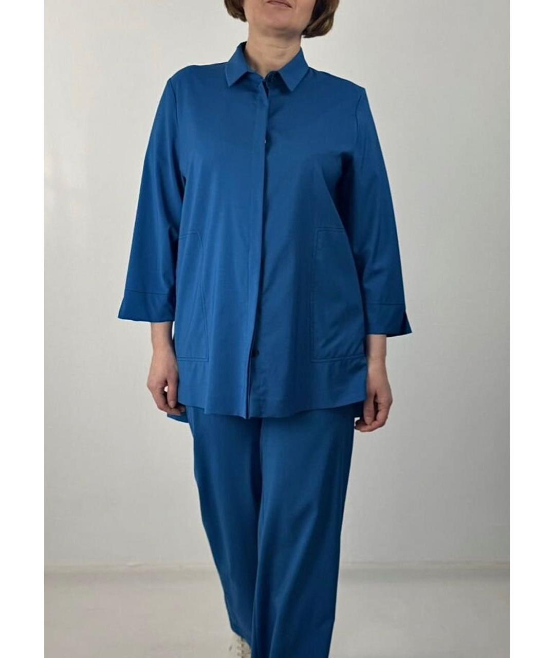 MAX MARA Синий шерстяной костюм с брюками, фото 6