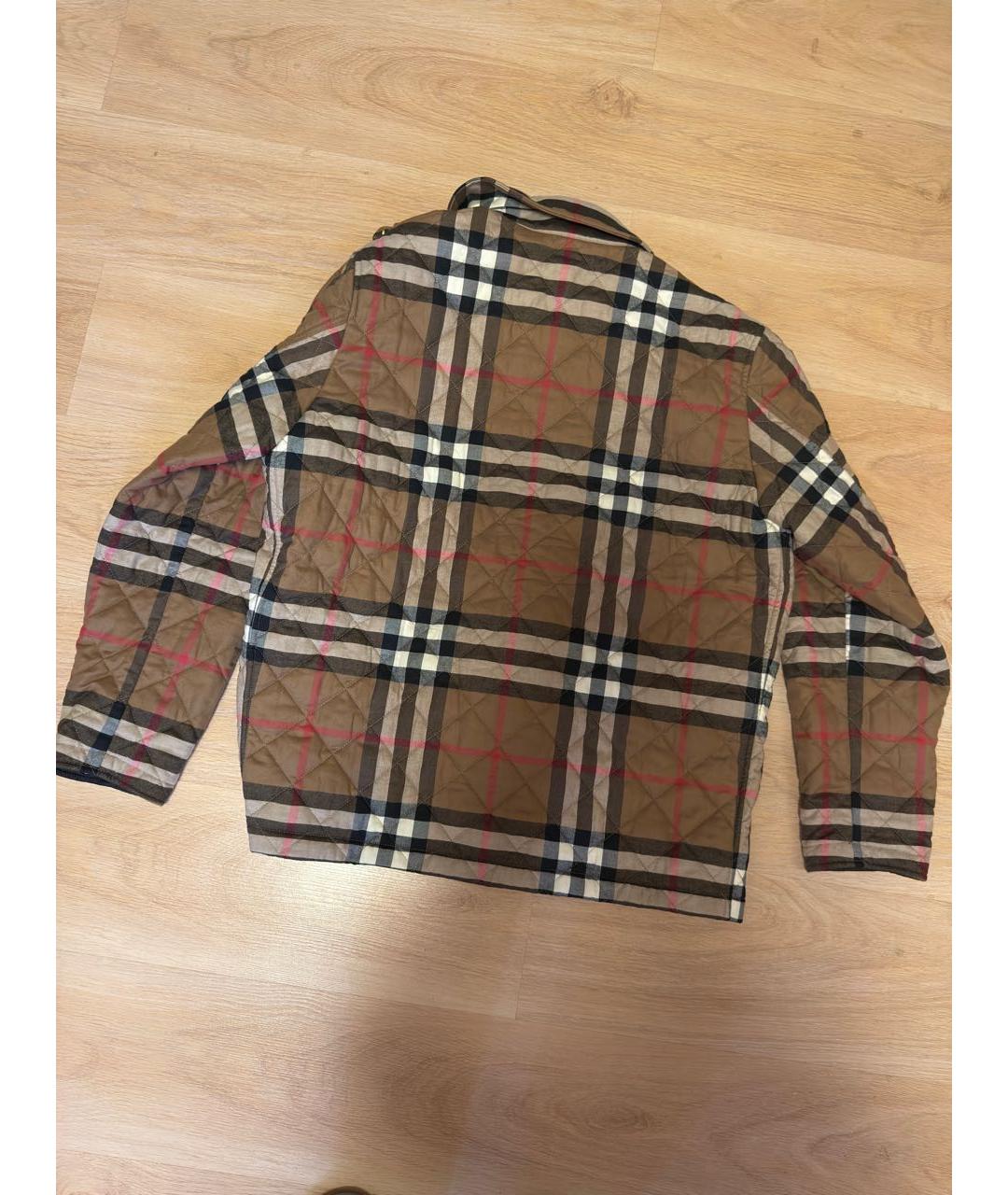 BURBERRY Коричневая полиамидовая куртка, фото 2