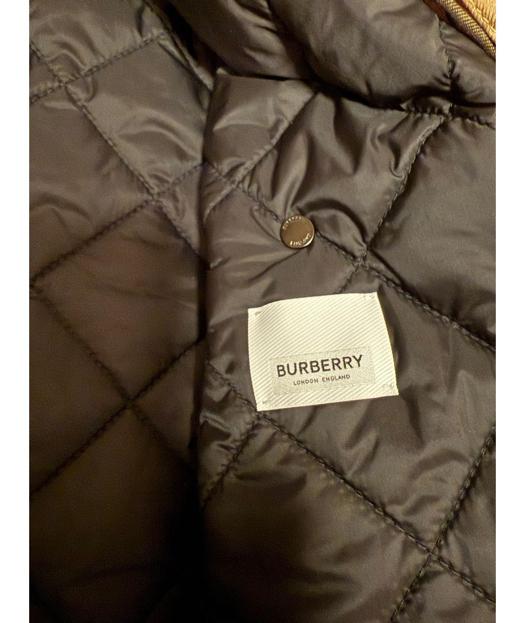 BURBERRY Коричневая полиамидовая куртка, фото 6