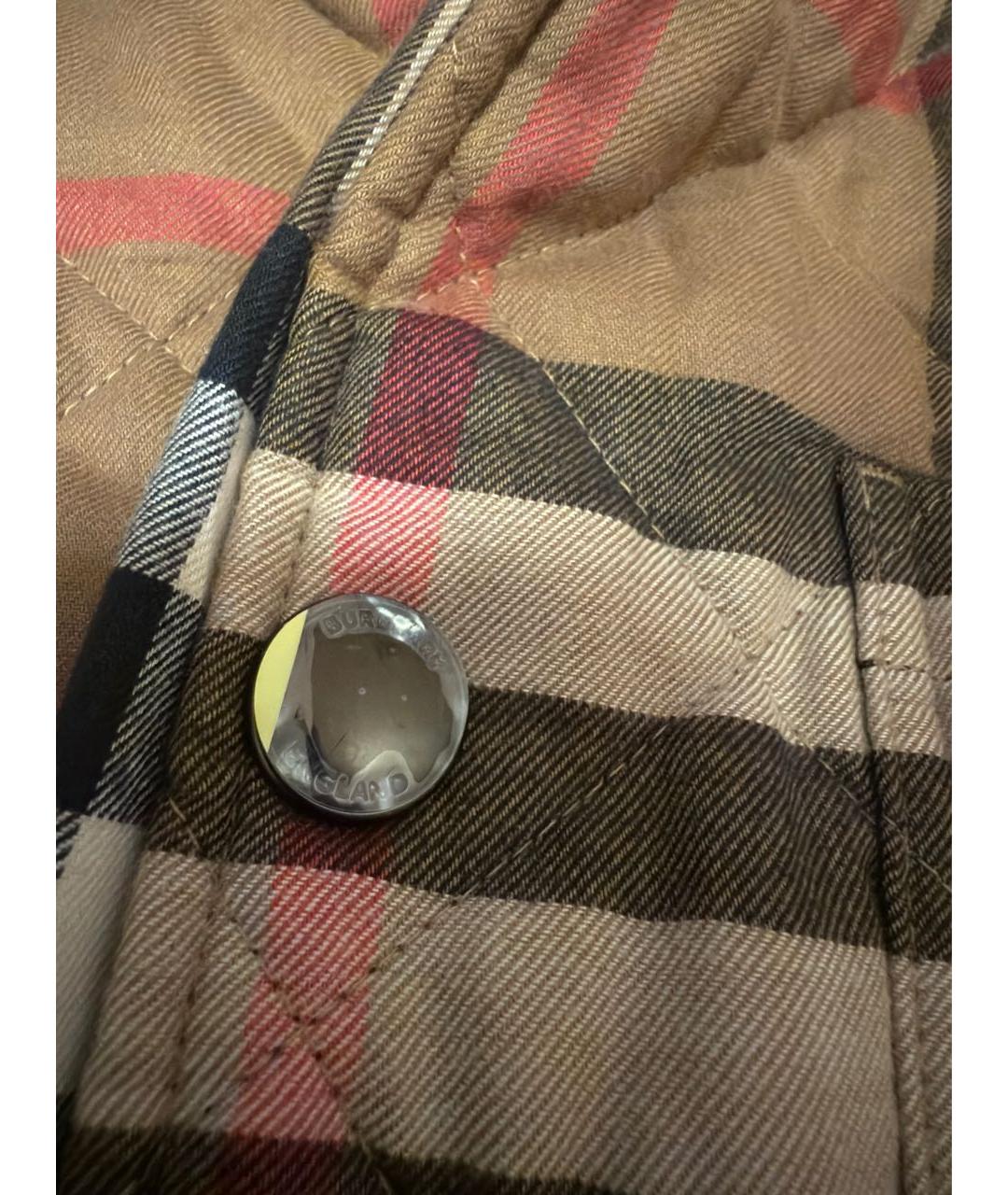 BURBERRY Коричневая полиамидовая куртка, фото 4