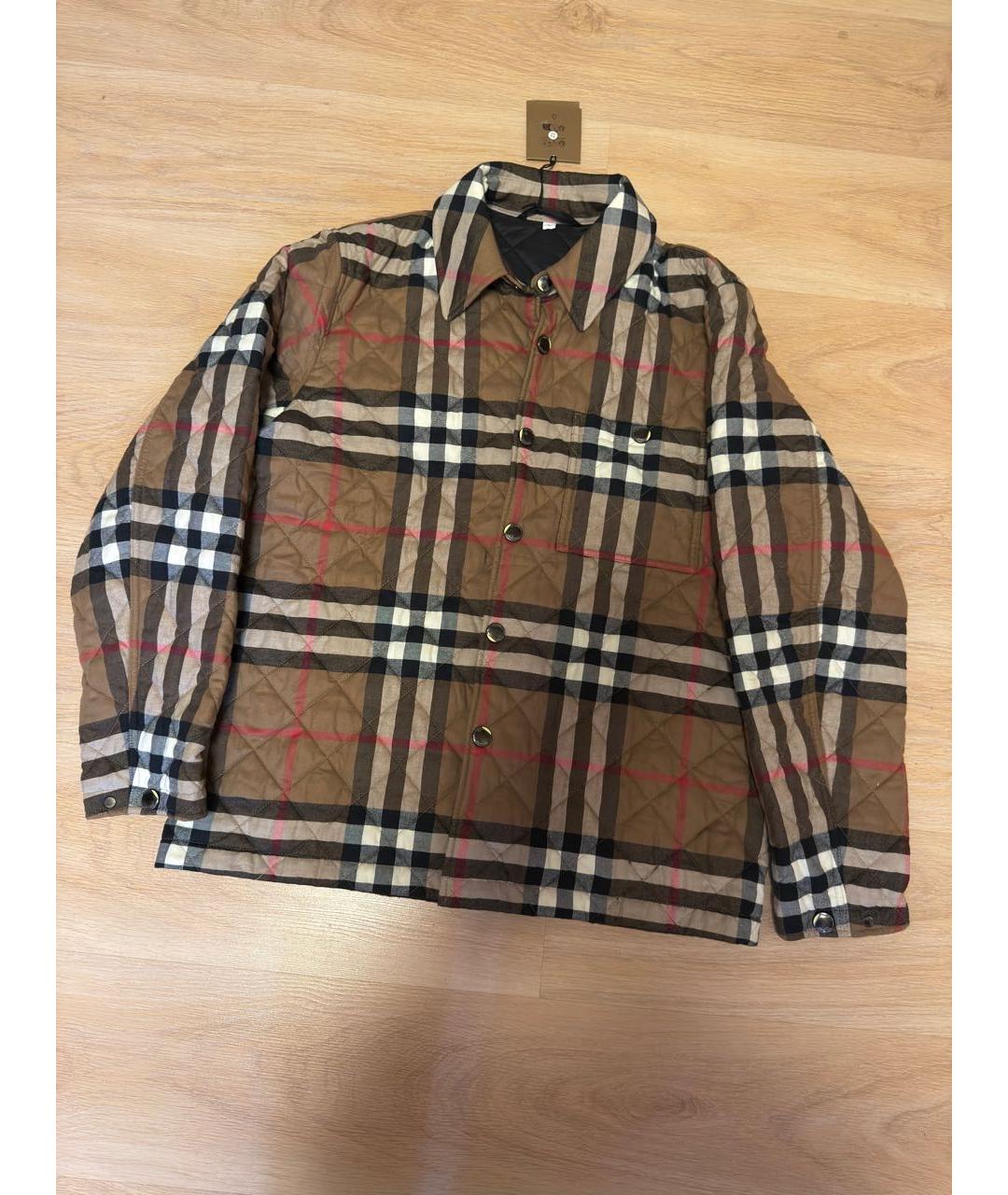 BURBERRY Коричневая полиамидовая куртка, фото 9