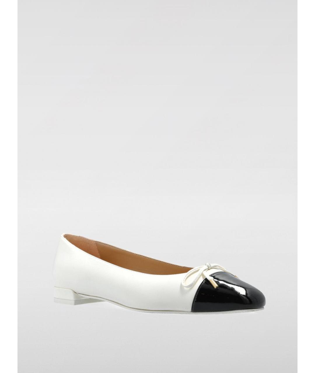 STUART WEITZMAN Белые кожаные балетки, фото 2