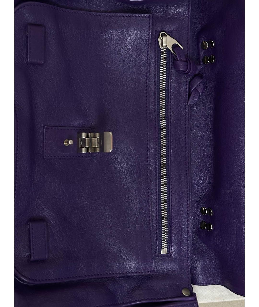 PROENZA SCHOULER Фиолетовая кожаная сумка тоут, фото 6