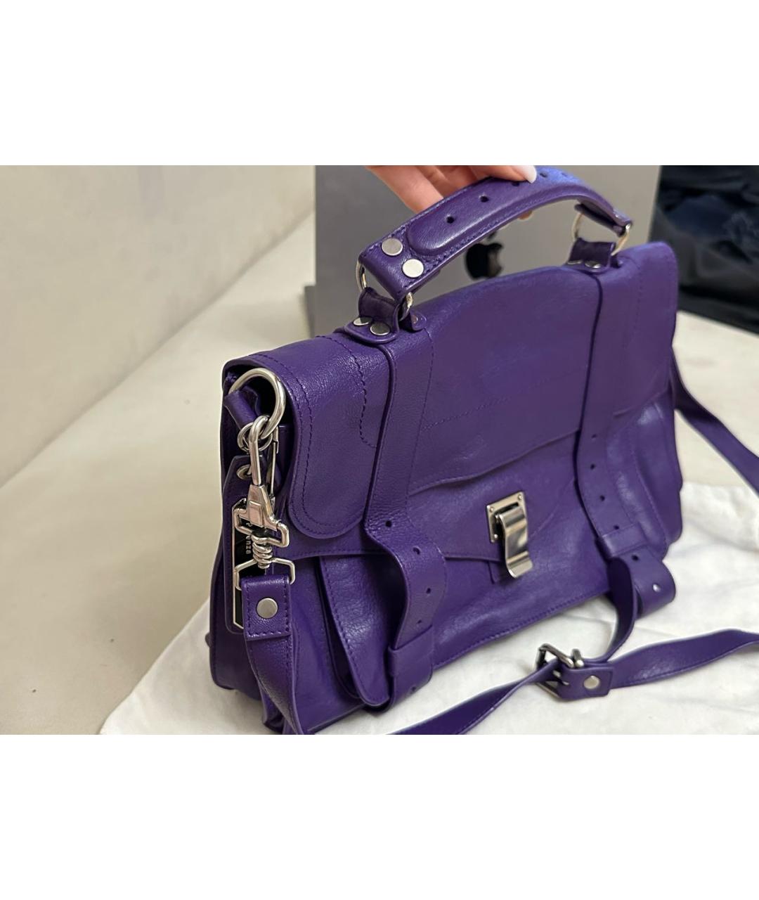 PROENZA SCHOULER Фиолетовая кожаная сумка тоут, фото 2