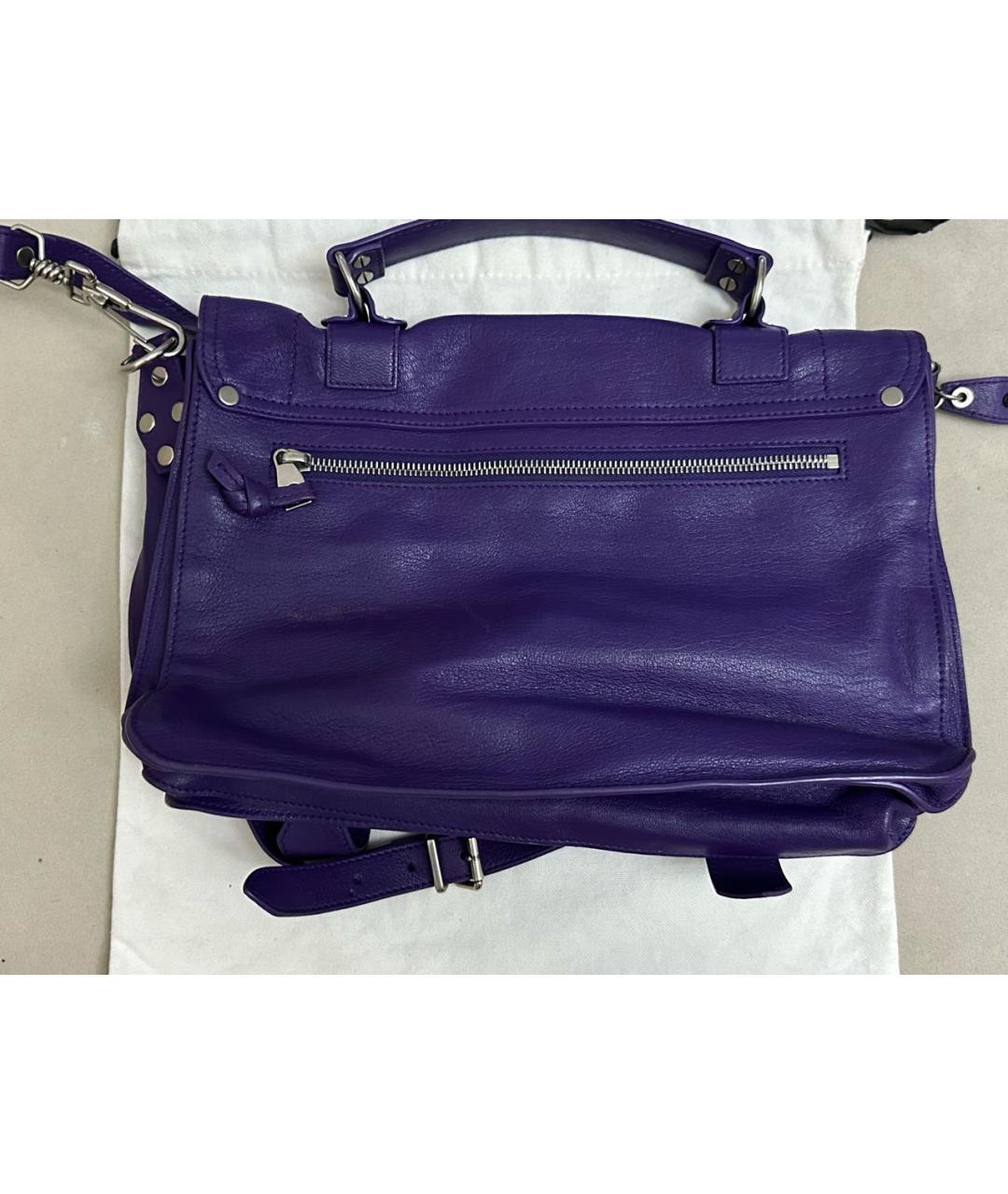 PROENZA SCHOULER Фиолетовая кожаная сумка тоут, фото 3