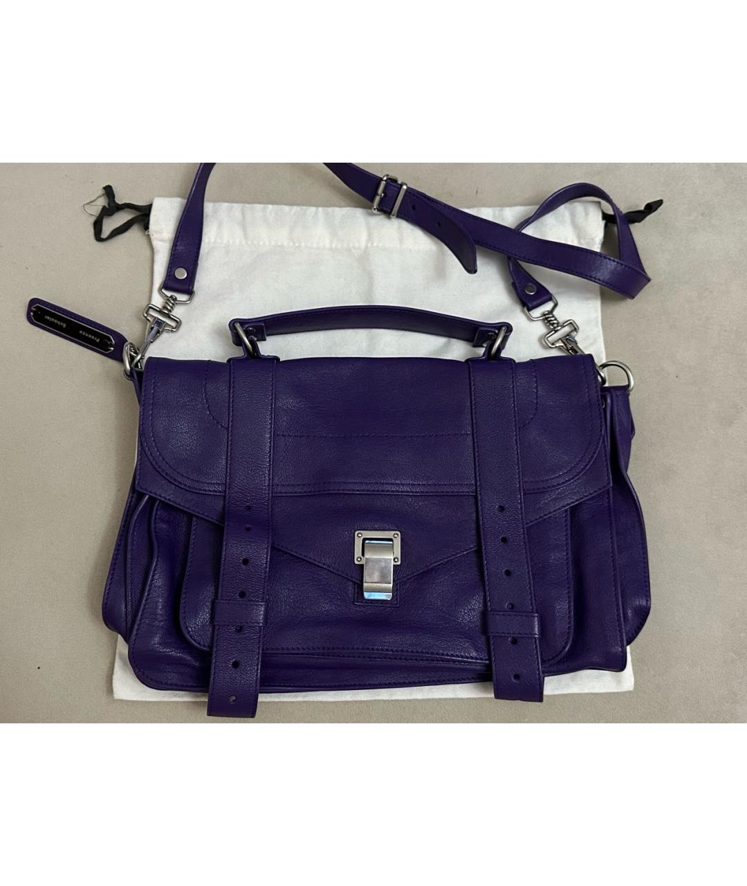 PROENZA SCHOULER Фиолетовая кожаная сумка тоут, фото 8