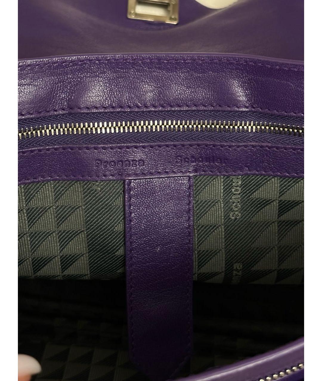 PROENZA SCHOULER Фиолетовая кожаная сумка тоут, фото 7