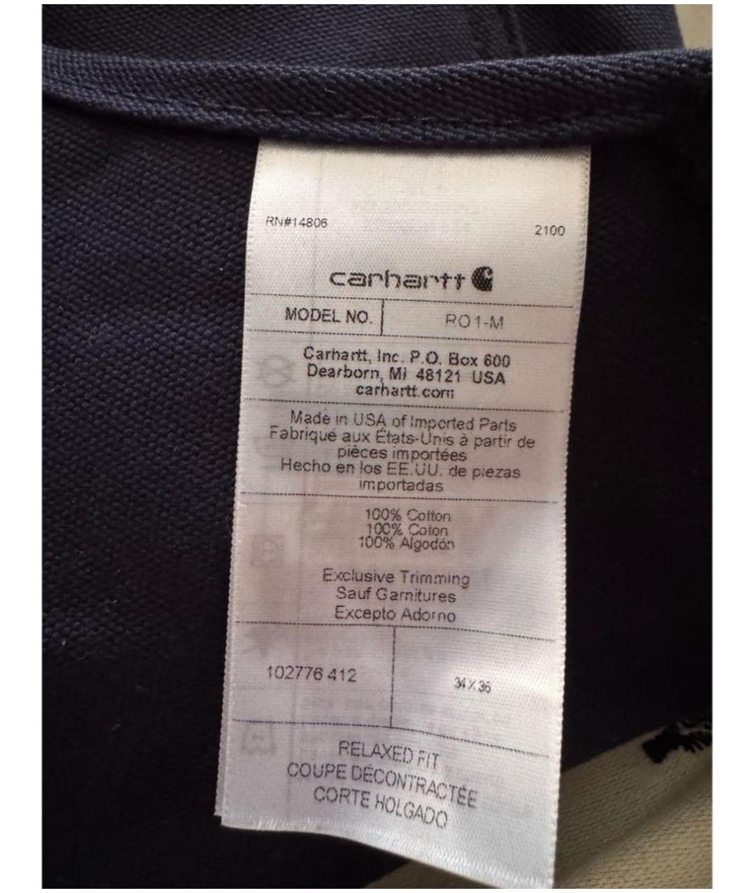 CARHARTT Темно-синий хлопковый комбинезон, фото 8