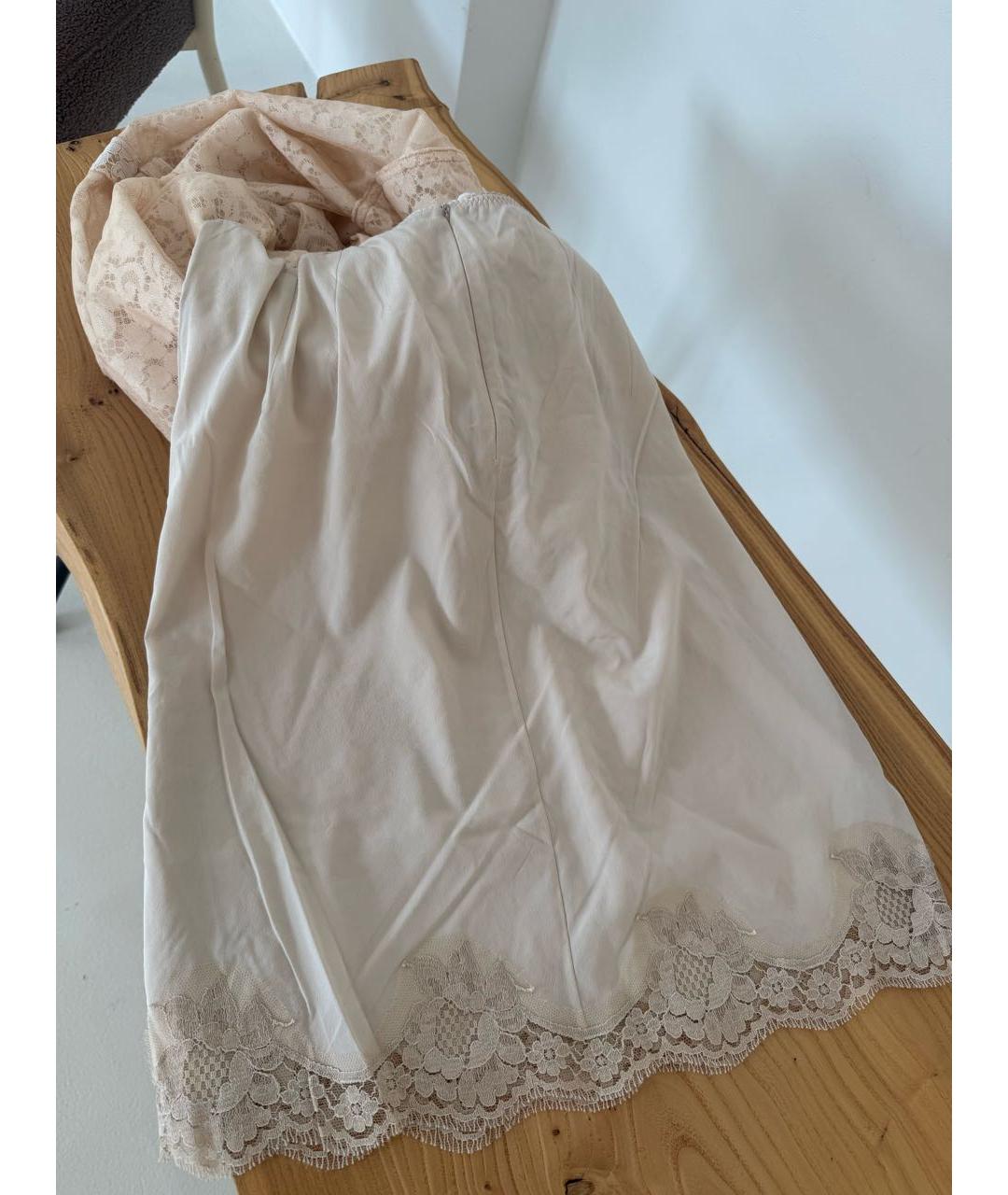 DOLCE&GABBANA Бежевый хлопковый костюм с юбками, фото 8