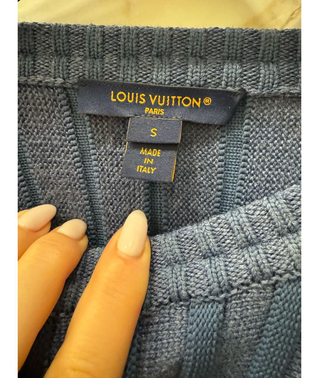 LOUIS VUITTON Темно-синий полиамидовый джемпер / свитер, фото 5