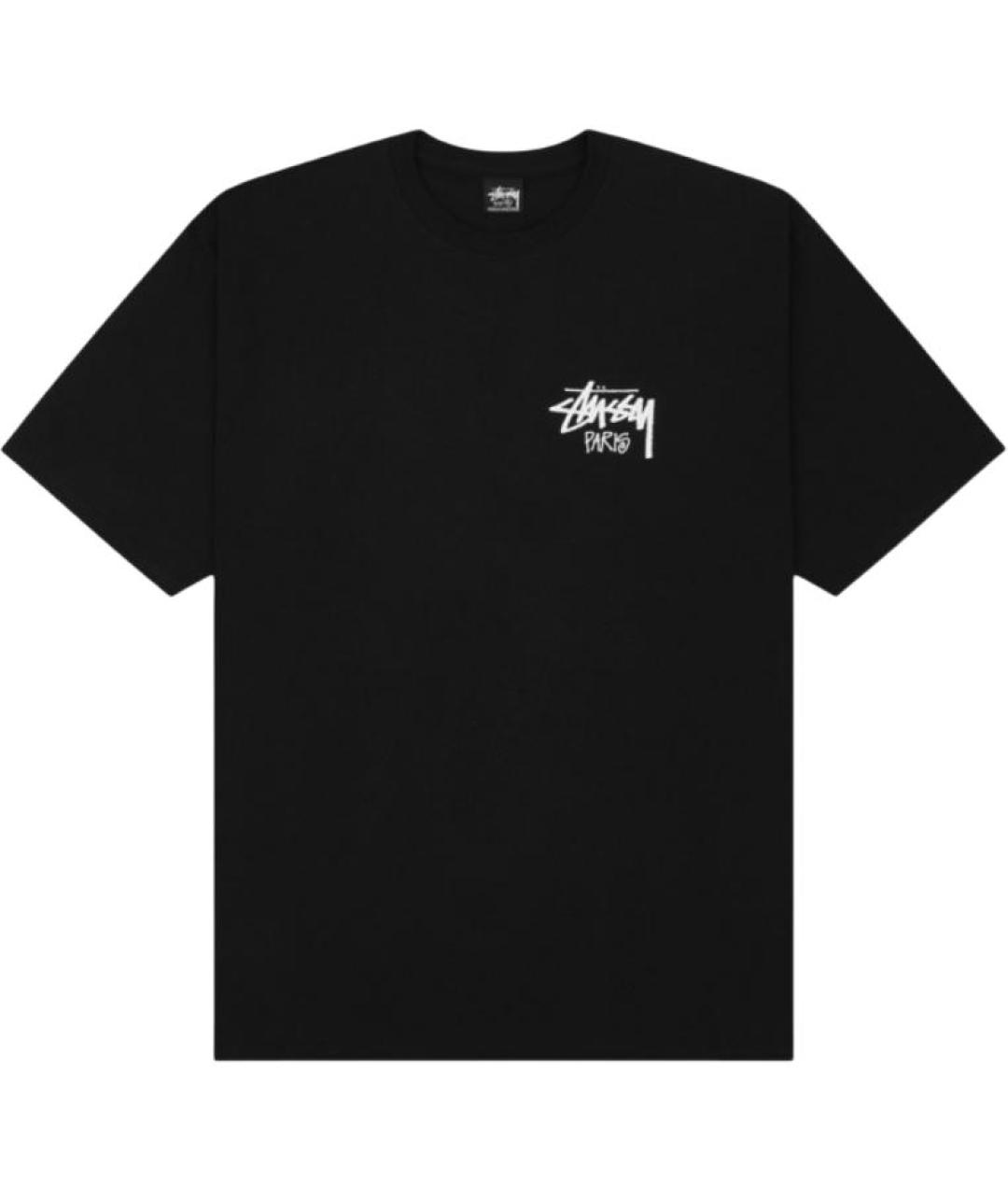 STUSSY Черная хлопковая футболка, фото 1