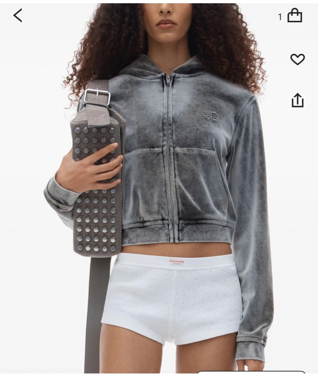 ALEXANDER WANG Серый велюровый спортивные костюмы, фото 3