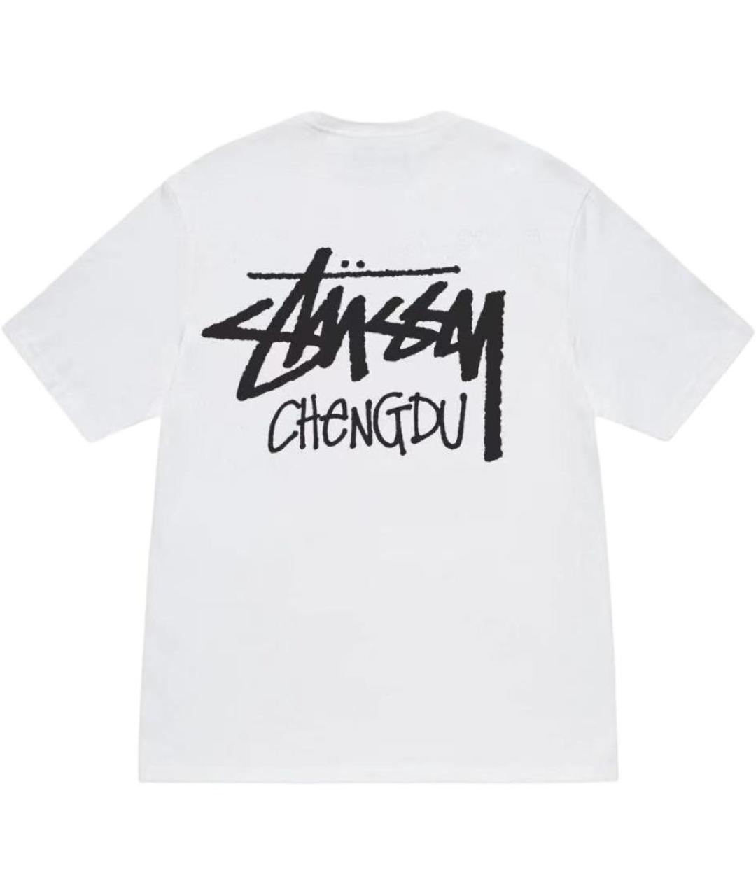 STUSSY Белая хлопковая футболка, фото 2