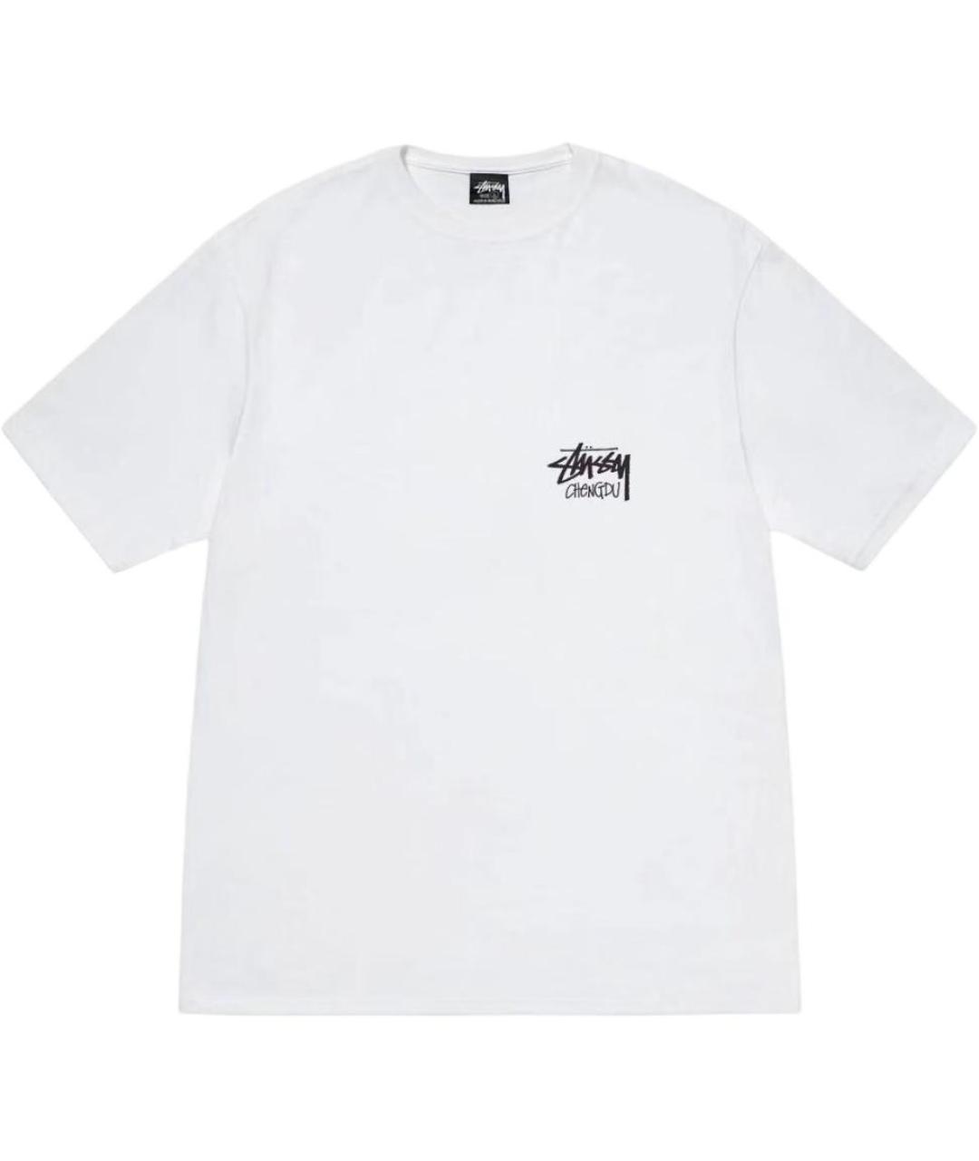 STUSSY Белая хлопковая футболка, фото 1