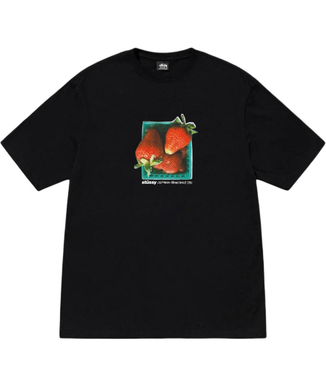 STUSSY Черная футболка, фото 1