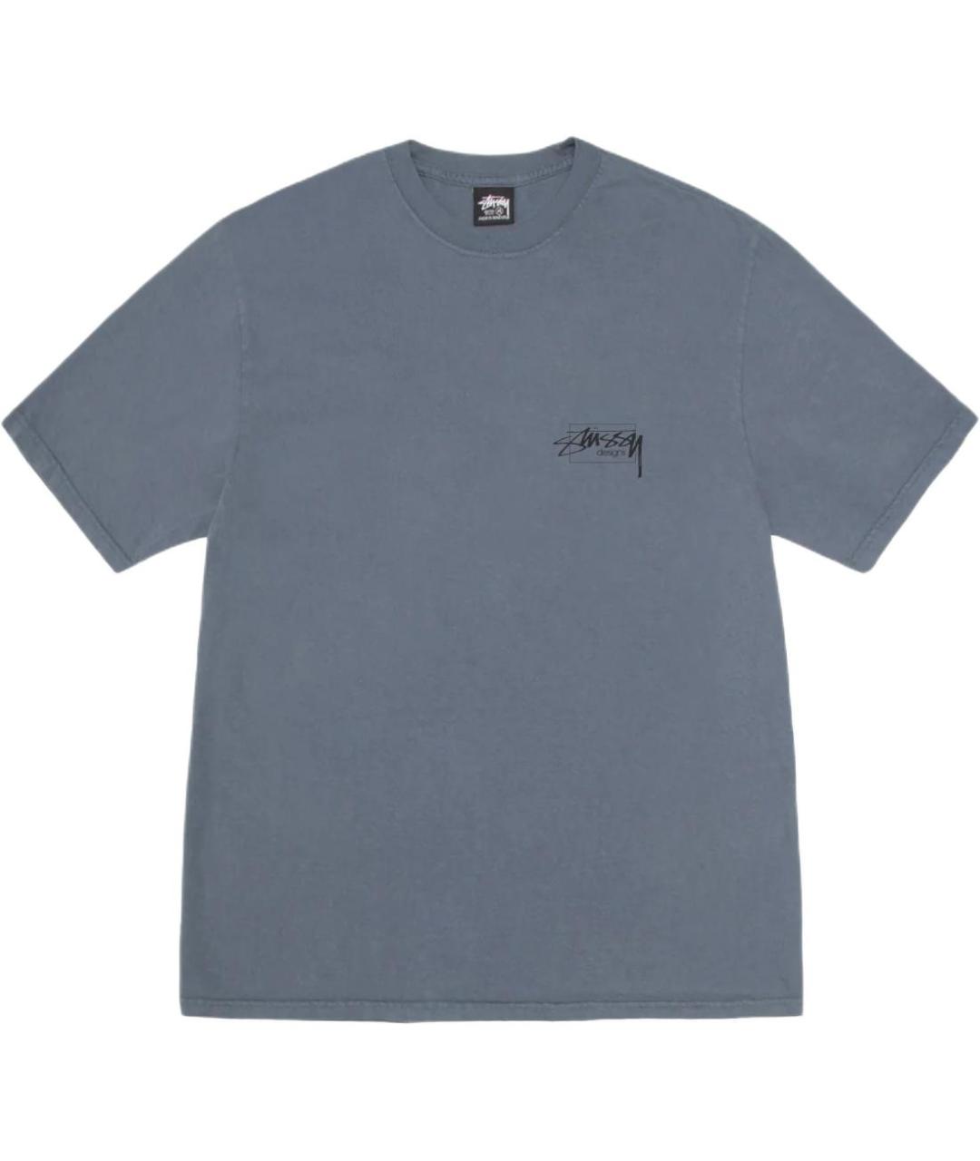 STUSSY Темно-синяя футболка, фото 1