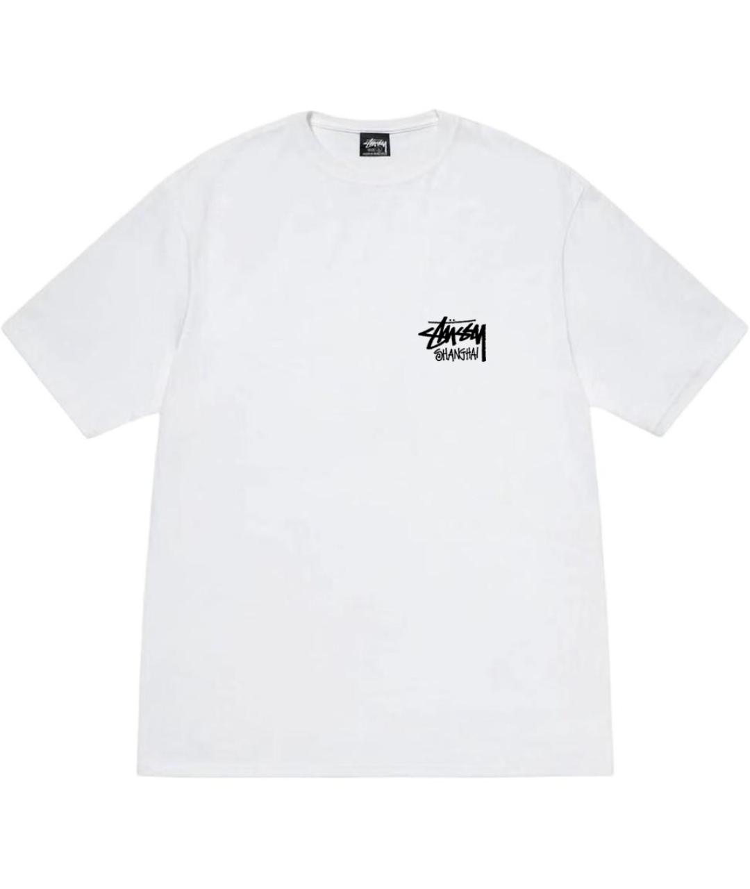 STUSSY Белая хлопковая футболка, фото 1