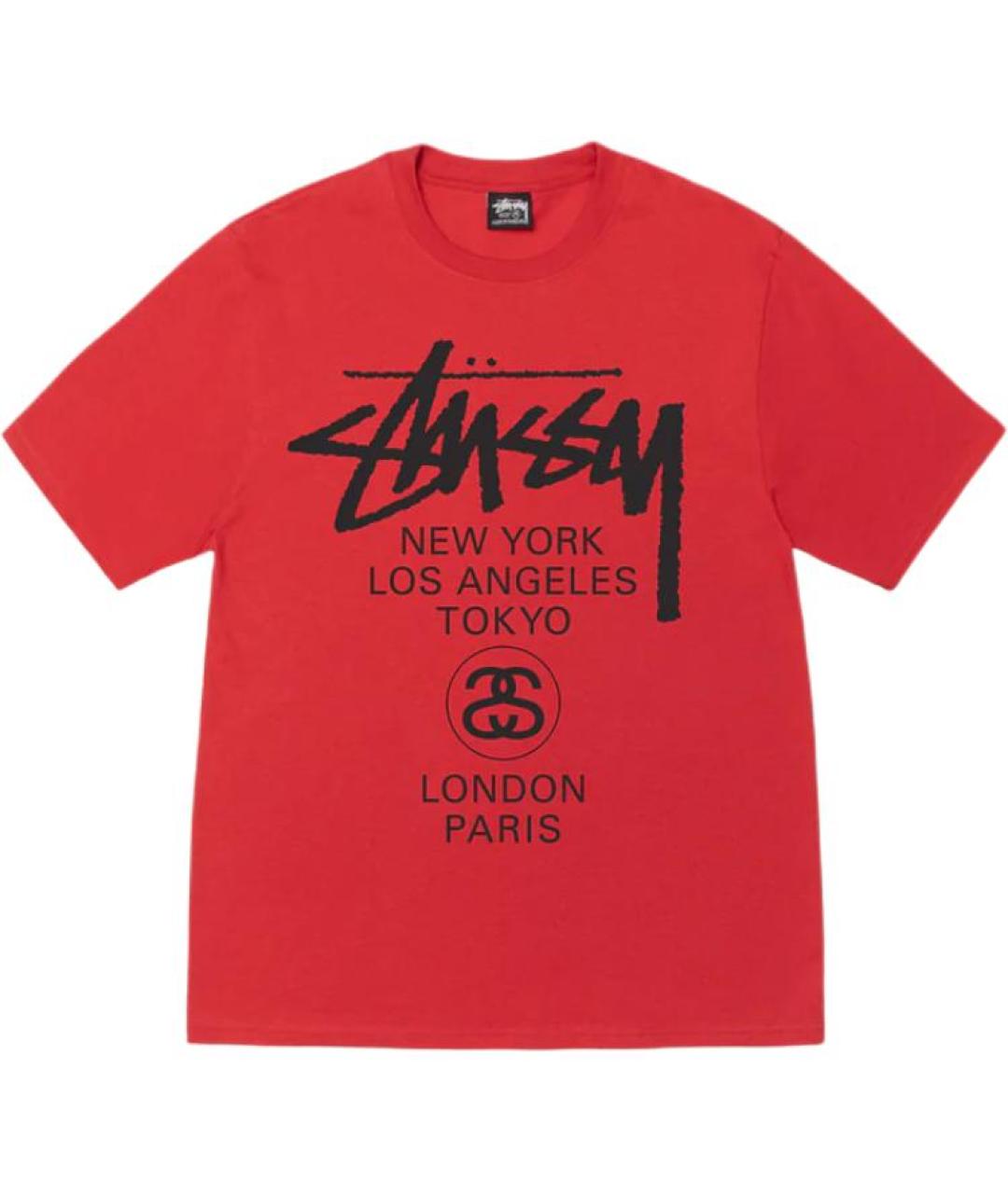 STUSSY Красная футболка, фото 1