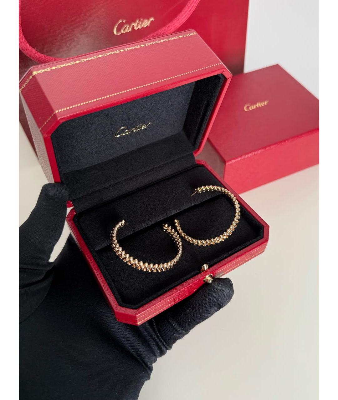 CARTIER Золотые серьги из розового золота, фото 2