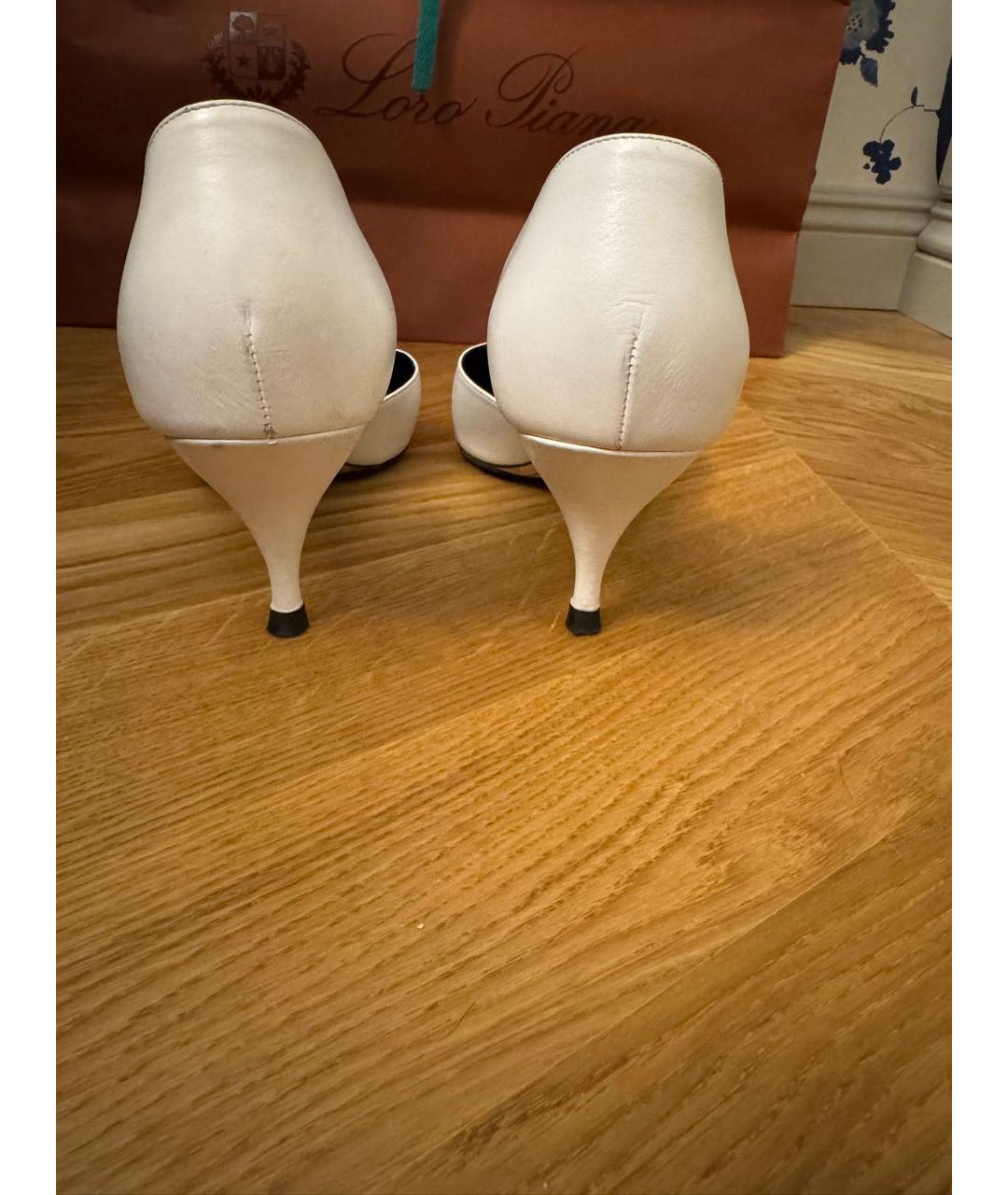 NINA RICCI Белые кожаные туфли, фото 4