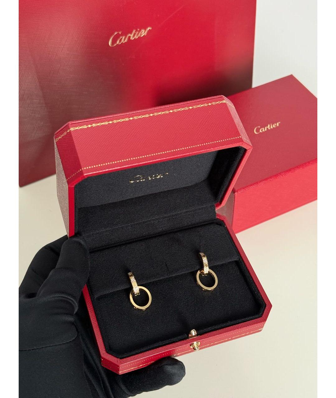 CARTIER Золотые серьги из желтого золота, фото 2