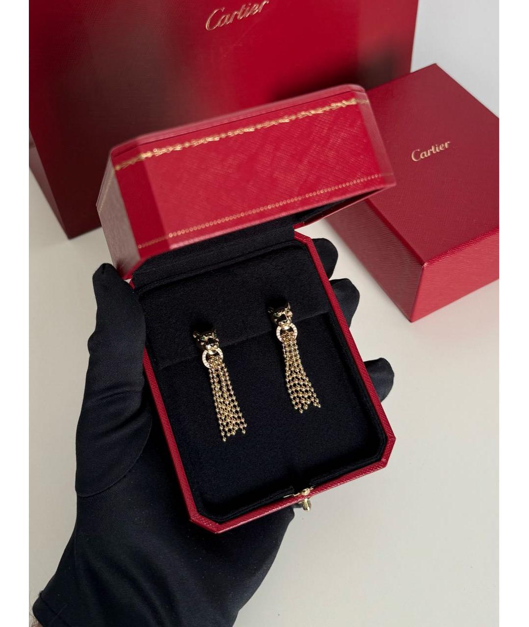 CARTIER Золотые серьги из желтого золота, фото 2