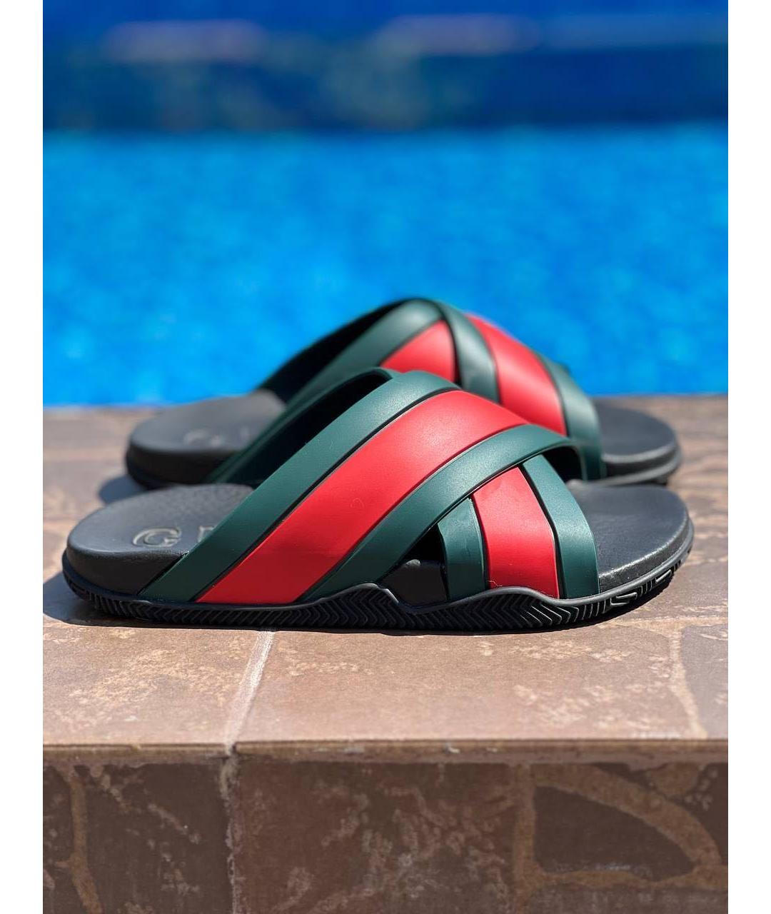 GUCCI Резиновые шлепанцы, фото 6